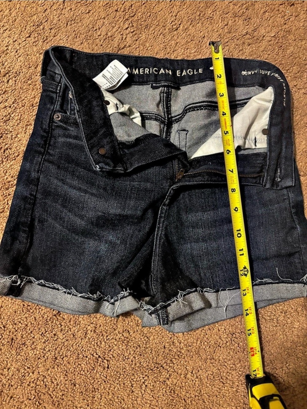 American Eagle Curvy Super High Rise Denim Shorts Next Level
